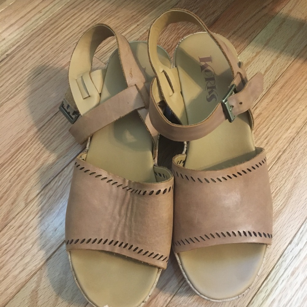 Korks wedge sandals size 9